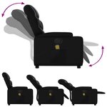 vidaXL Fauteuil inclinable de massage Noir Similicuir