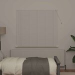 vidaXL Store de Fenêtre avec des rideaux Blanc Aluminium