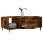 vidaXL Table basse Chêne fumé 90x50x36 5 cm Bois d'ingénierie