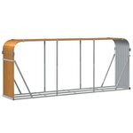 vidaXL Porte-bûches marron clair 234x45x100 cm acier galvanisé