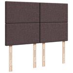 vidaXL Sommier à lattes de lit avec matelas Marron foncé 140x190 cm