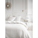 Parure de lit - 220 x 240 cm - 100  Satin de coton - Craie