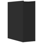 vidaXL Armoire de salle de bain étroite avec roulettes noir
