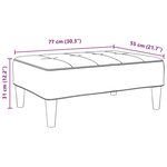 vidaXL Repose-pied gris clair 77x55x31 cm tissu