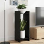 vidaXL Support de Plante Chêne noir 30 x 30 x 80 cm Bois d'ingénierie