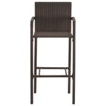 vidaXL Ensemble de bar de jardin 5 Pièces marron bois massif acacia rotin