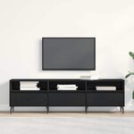 Meuble TV vidaXL Chêne Noir 150x30x44 5 cm Bois d'ingénierie