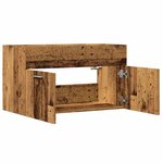vidaXL Meuble lavabo de salle de bain vieux bois bois d'ingénierie