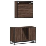 vidaXL Ensemble de meubles de salle de bain 2 Pièces Chêne marron