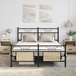 vidaXL Cadre de lit sans matelas chêne sonoma 137x190 cm