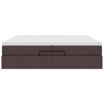 VidaXL Cadre de lit ottoman avec matelas marron foncé 200x200 cm tissu