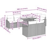 vidaXL Ensemble de salle à manger pour jardin 9 Pièces Noir et Sarcelle