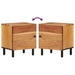 vidaXL Tables de chevet 2 Pièces 40x33x46 cm Bois d'acacia massif