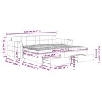 vidaXL Lit de jour avec gigogne et tiroirs vert foncé 90x200cm velours