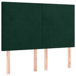 vidaXL Sommier à lattes de lit et matelas Vert foncé 140x190cm Velours