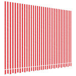 vidaXL Tissu de remplacement pour auvent rayures rouges et blanches