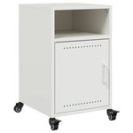 vidaXL Table de chevet blanc 36x39x59 cm acier
