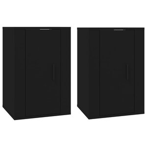vidaXL Meubles TV muraux 2 Pièces Noir 40x34 5x60 cm