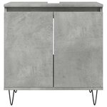 vidaXL Armoire de bain gris béton 58x33x60 cm bois d'ingénierie