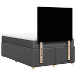 vidaXL Sommier à lattes de lit avec matelas gris foncé 120x190cm tissu