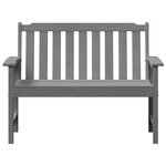 vidaXL Banc de jardin Gris clair 120 x 59 x 88cm Plastique