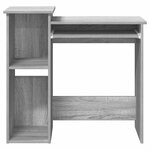 vidaXL Bureau avec étagères sonoma gris 84x40x78 cm bois d'ingénierie