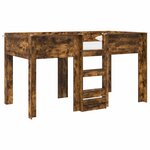 vidaXL Lit Superposé pour Enfants avec stockage Chêne fumé 90 x 190 cm