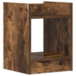 vidaXL Support de Plante Chêne fumé 30 x 30 x 40 cm Bois d'ingénierie