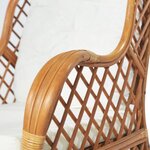 vidaXL Canapé avec coussin Marron clair Rotin naturel et lin