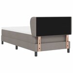 vidaXL Lit boxspring avec matelas avec matelas Taupe 80 x 200 cm tissu