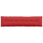vidaXL Coussin de Dos Rouge 200 x 19 x 50 cm tissu