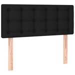 vidaXL Sommier à lattes de lit avec matelas LED Noir 100x200 cm Tissu