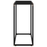 vidaXL Table console Noir 60x35x75 cm Verre trempé