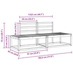 vidaXL Ensemble de canapés d'extérieur 2 pc Naturel