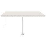 vidaXL Auvent manuel rétractable sur pied 400x300 cm Crème