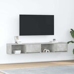 vidaXL Meubles TV 2 Pièces gris béton 80x31x25 5 cm bois d'ingénierie
