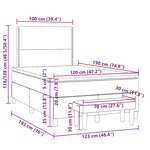 vidaXL Sommier à lattes de lit avec matelas crème 120x190 cm tissu