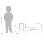 vidaXL Canapé pour enfants marron 60x40x30 cm velours