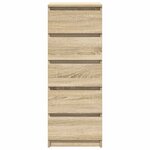 vidaXL Buffet avec tiroirs chêne sonoma 37 5x35x99 cm bois ingénierie