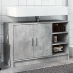 vidaXL Armoire d'évier gris béton 90x29x55 cm bois d'ingénierie
