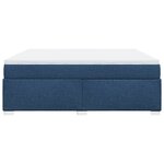 vidaXL Sommier à lattes de lit avec matelas Bleu 180x200 cm Tissu