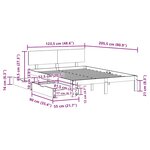 vidaXL Cadre de lit avec tiroirs sans matelas 120x200 cm