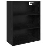 vidaXL Haut Armoire Chêne noir 69 5 x 32 5 x 180 cm Bois d'ingénierie