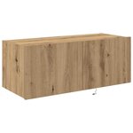 Buffet TV vidaXL avec lumières LED Chêne Artisan 80x35x31 cm
