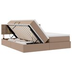 vidaXL Lit avec rangement et LED avec matelas Cappuccino 200 x 200 cm