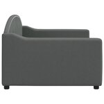 vidaXL Lit de repos sans matelas gris foncé 90x190 cm tissu