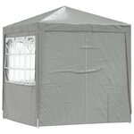 vidaXL Tente de fête 200 x 200 x 240 cm Gris clair PE et acier