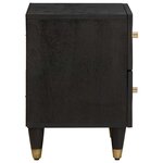 vidaXL Cabinet de chevet avec tiroir 2 Pièces Noir 40 x 33 x 46 cm