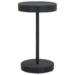 vidaXL Ensemble de bar jardin 3 Pièces noir poly rotin/bois massif acacia