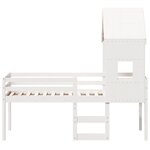 vidaXL Lit haut sans matelas blanc 80x200 cm bois de pin massif